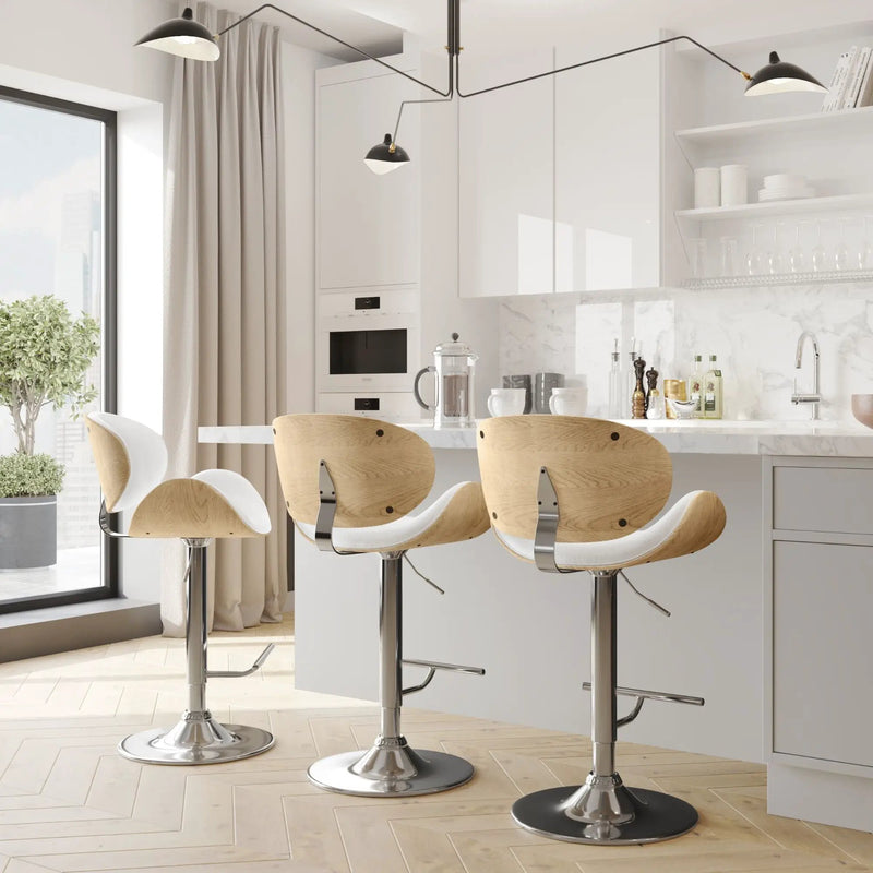 Marana - Handcrafted Bentwood Adjustable Swivel Bar Stool by Unique Piece Furniture