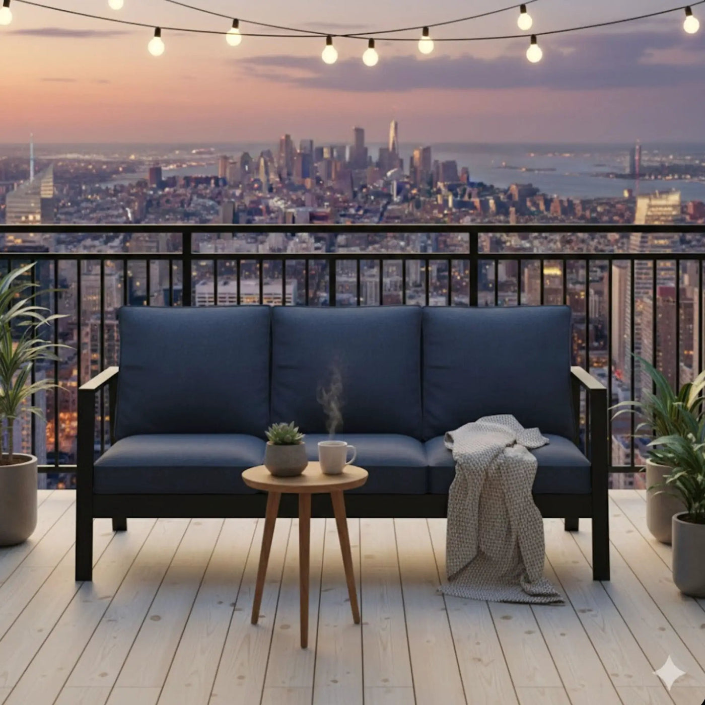 3 Seat All-Weather Patio Sofa With Cushions by HouseOfZazla