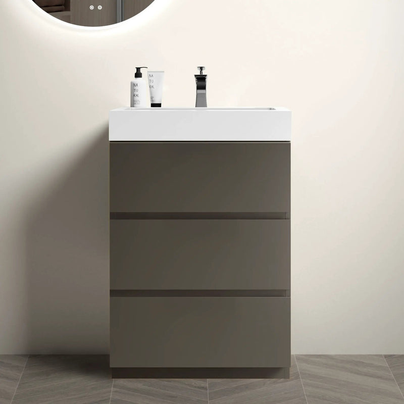 Alice - Bathroom Vanity With Sink, Large Storage Freestanding Bathroom Vanity For Modern Bathroom, One-Piece Sink Basin Without Drain And Faucet by Unique Piece Furniture