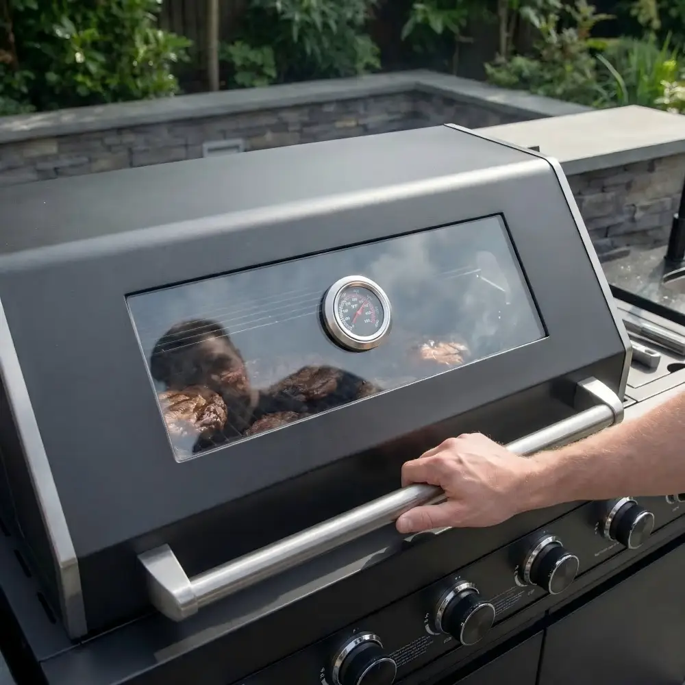 4-Burner 72000 BTU Deluxe Stainless Steel Propane Gas Outdoor Kitchen by HouseOfZazla