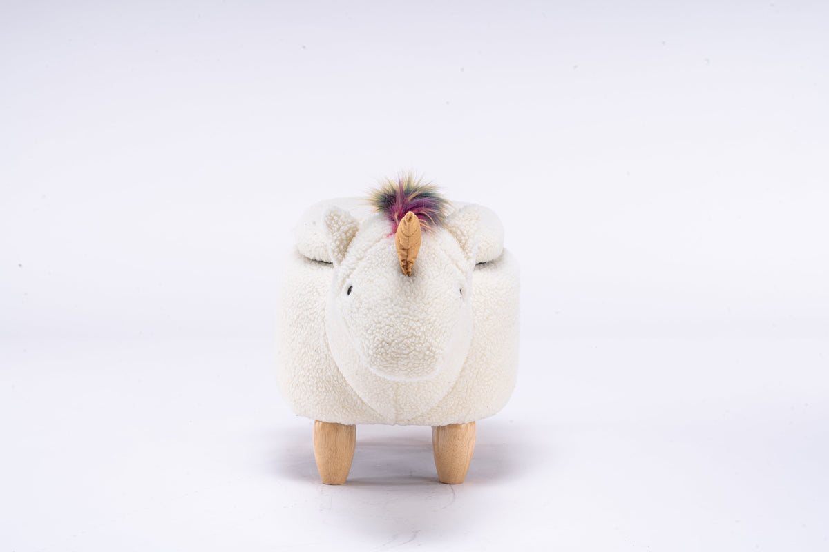Uma the Unicorn Storage Ottoman with Hidden Storage - Faux Fur, photo 2 of 9