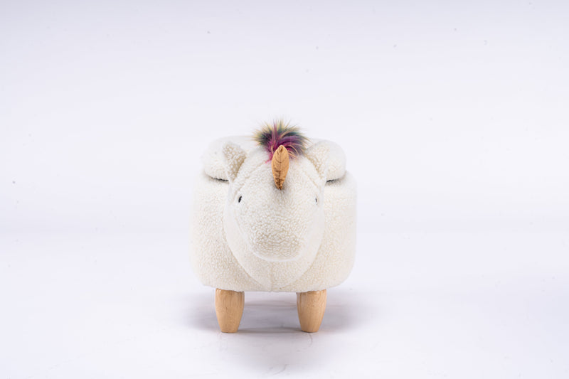 Uma the Unicorn Storage Ottoman with Hidden Storage - Faux Fur, photo 2 of 9