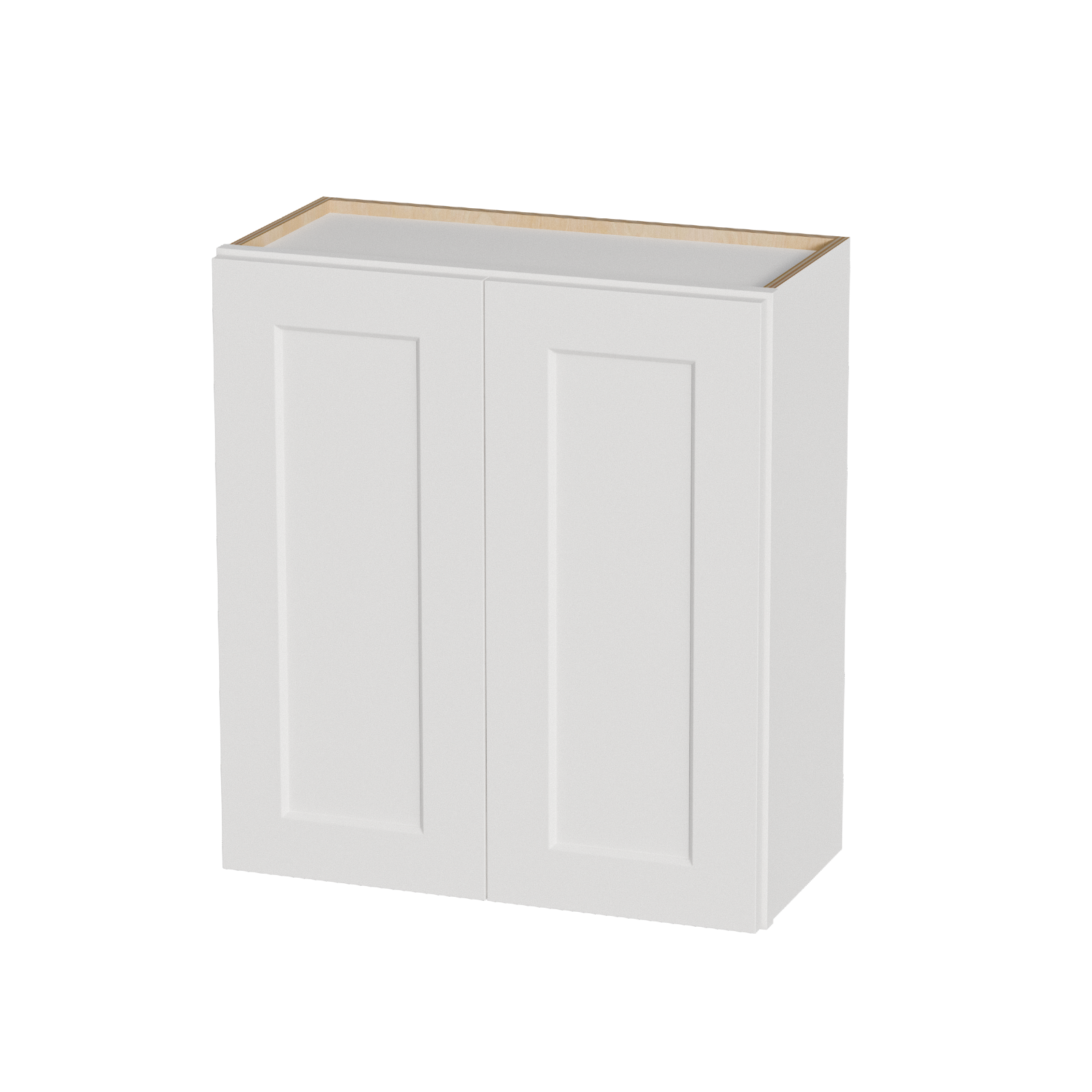 White Shaker Solid Wood Wall Cabinet with Soft-Close Doors by HouseOfZazla