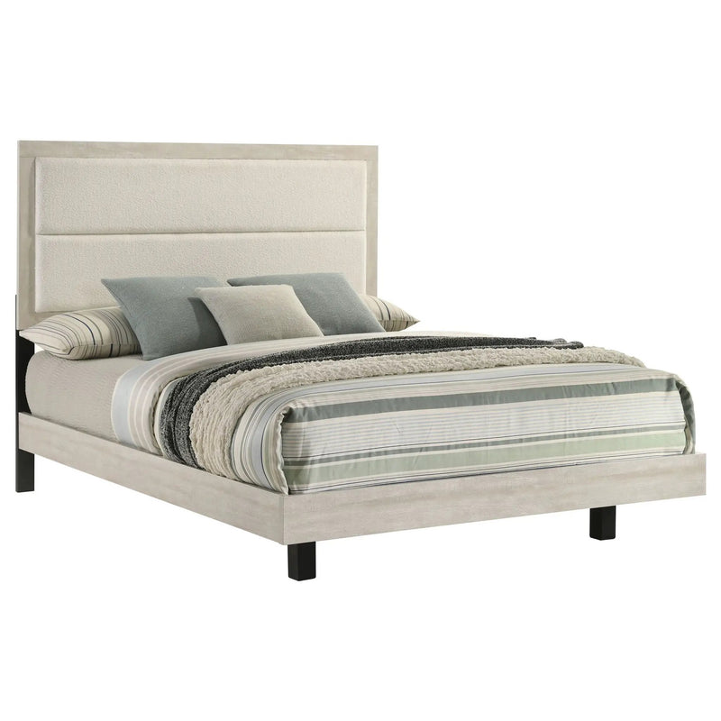 Trenton 54-inch Wood Queen Panel Bed Rustic Cream by Unique Piece Furniture