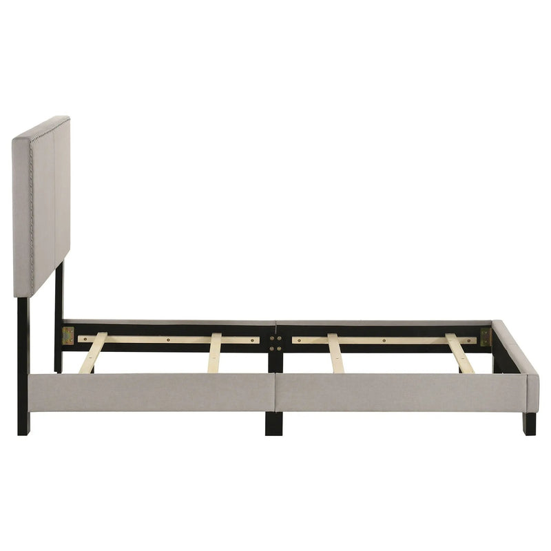 Boyd Upholstered Twin Panel Bed Ivory by Unique Piece Furniture