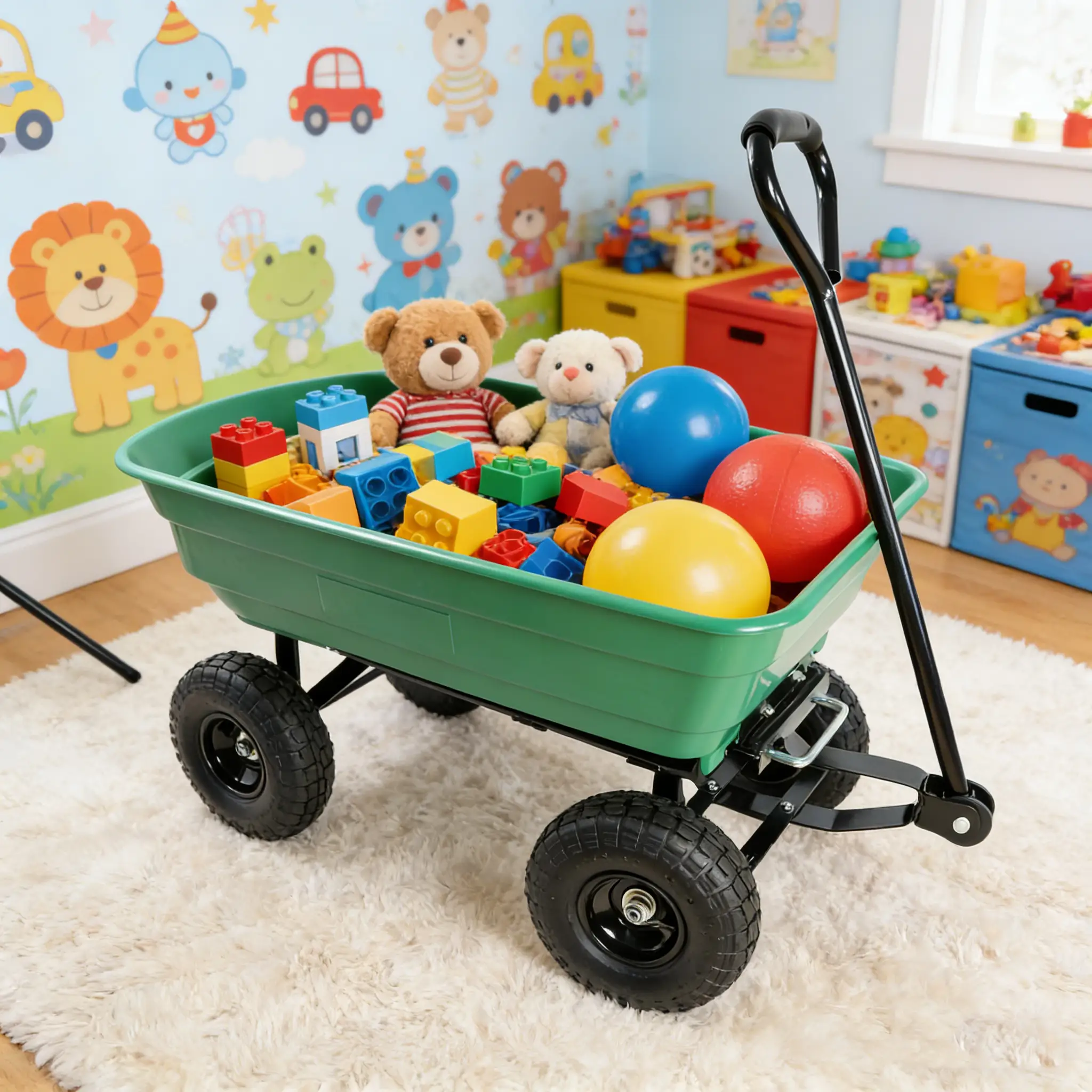 Folding Poly Garden Dump Truck with Steel Frame and Pneumatic Tires by HouseOfZazla