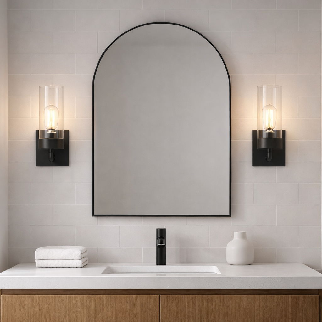Zephyr - Single Light Sconce - Black / Clear by HouseOfZazla