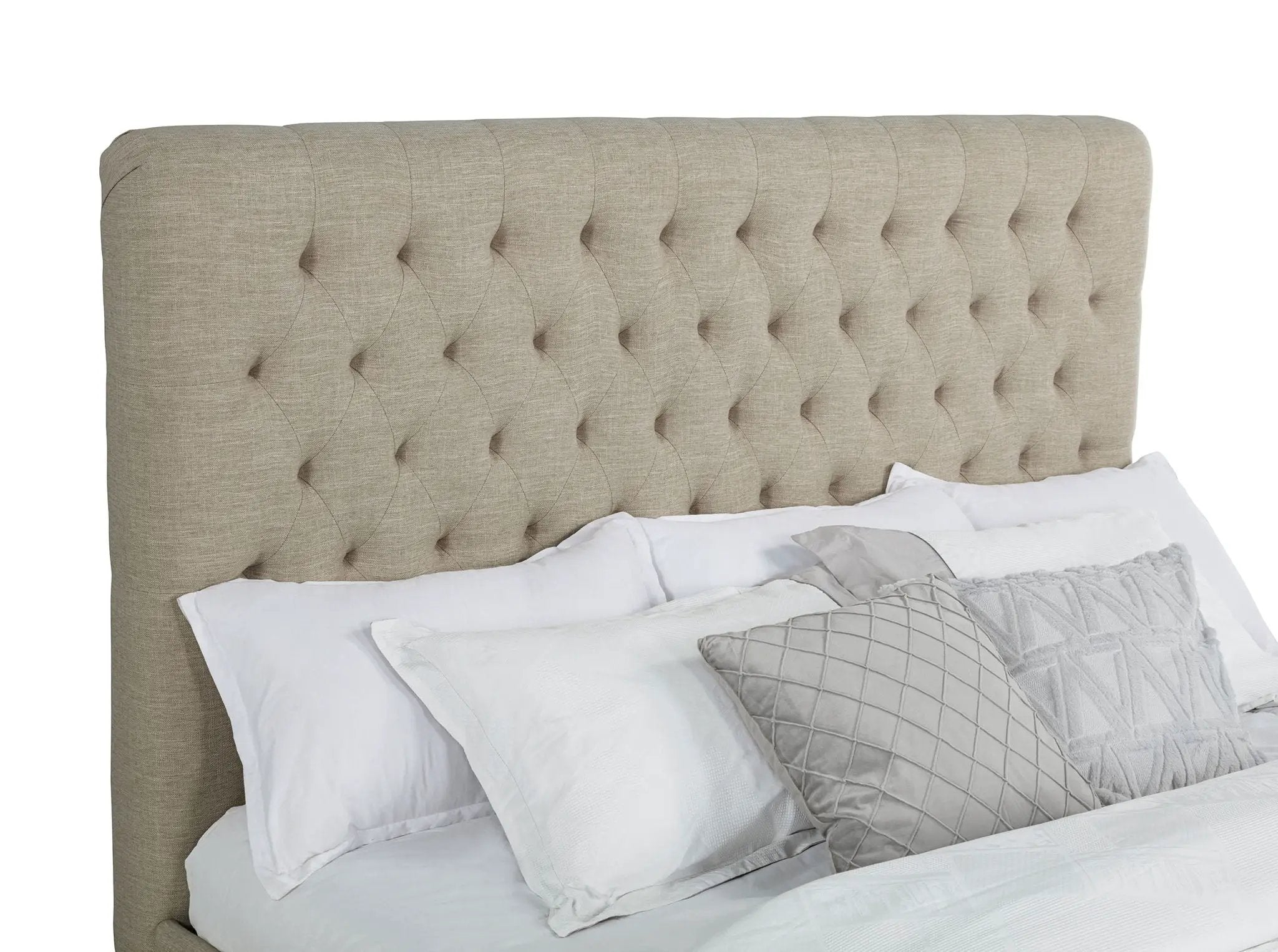 Chloe Upholstered California King Panel Bed Oatmeal by Unique Piece Furniture