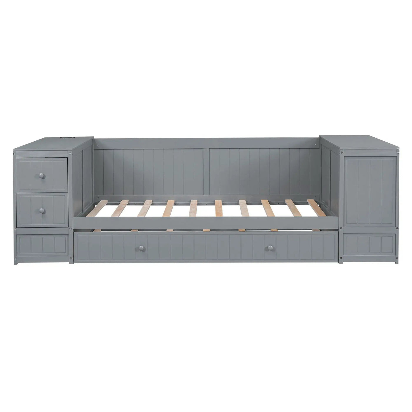 Daybed With Storage Arms, Trundle And Charging Station by HouseOfZazla