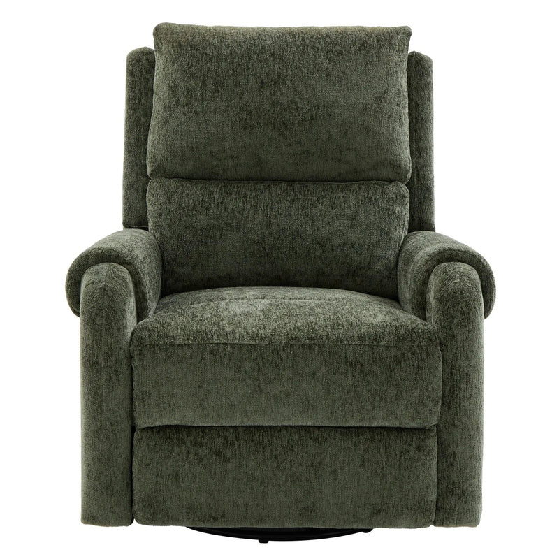 Manual Recliner Massage Chair With Swivel Rocker, 8 Massage Modes, Side Storage Pocket by Unique Piece Furniture