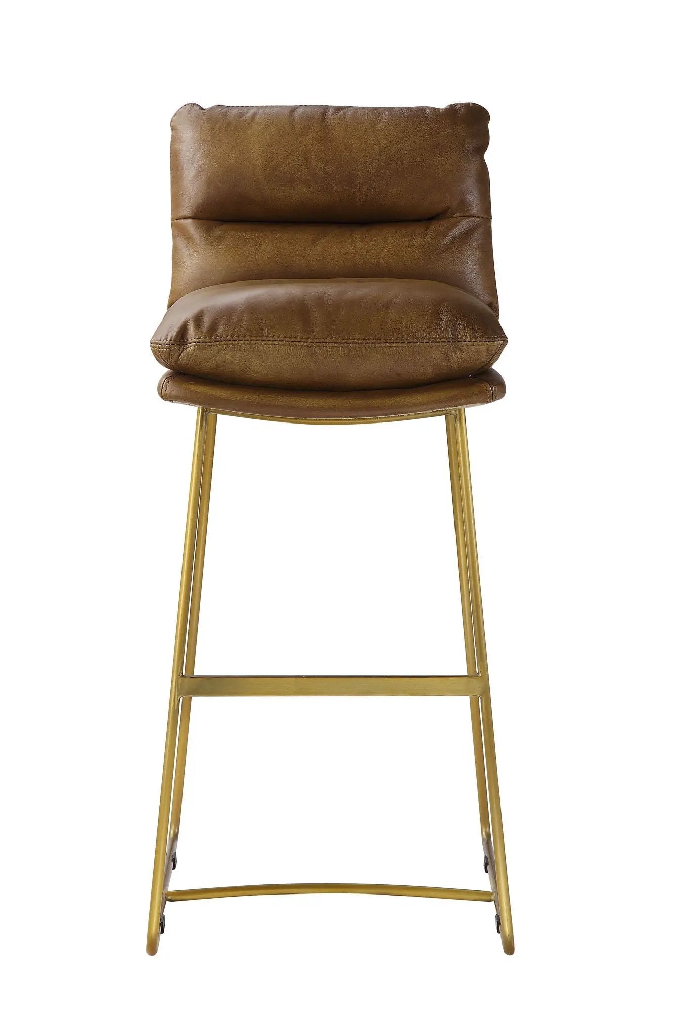 Alsey - Bar Chair - Saddle Brown Top Grain Leather by Unique Piece Furniture