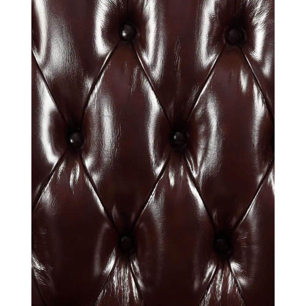 Forsythia - Sofa - Espresso Top Grain Leather Match & Walnut by Unique Piece Furniture
