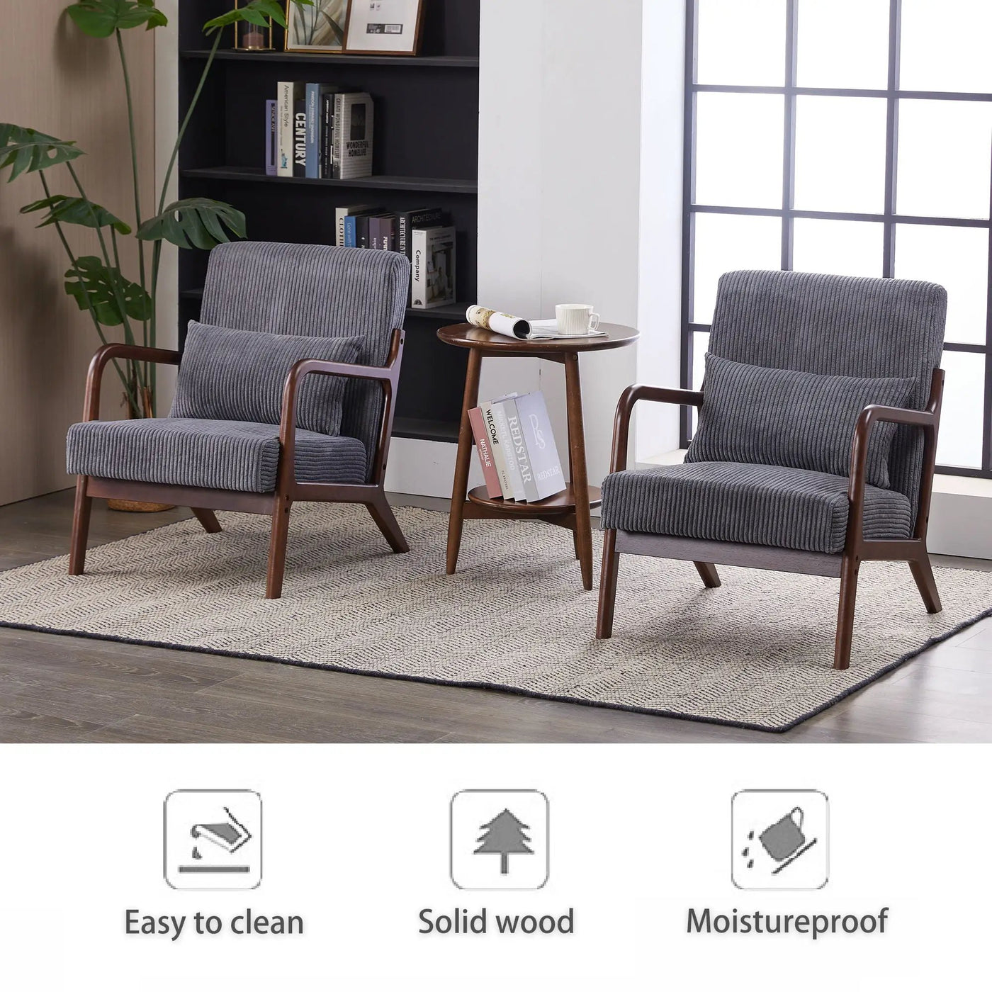 Accent Chair With Pillow And Wood Frame by HouseOfZazla