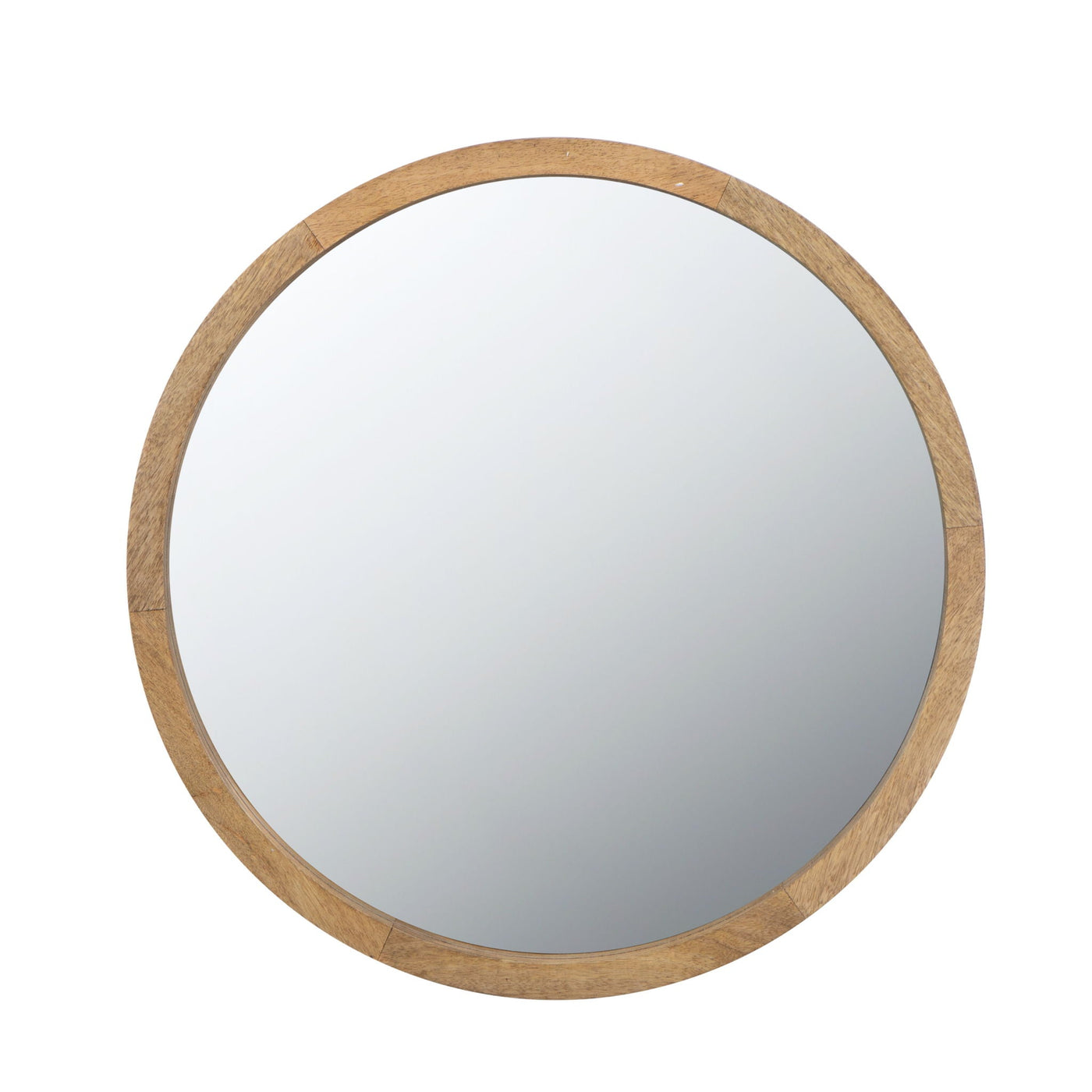 Circle Wall Mirror With Wooden Frame for Living Room by HouseOfZazla