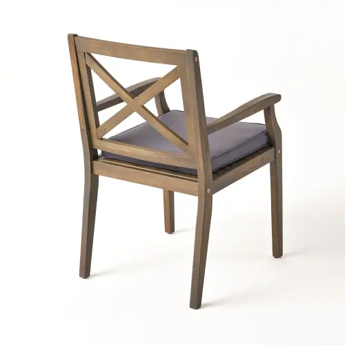 Perla Patio Dining Chair Set - 2 Pieces with Cushions by HouseOfZazla