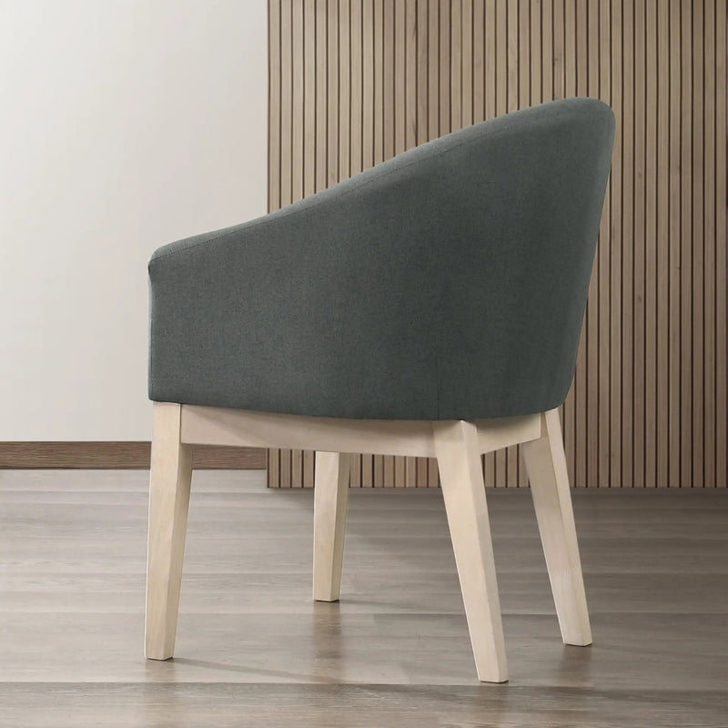 Neroli - Barrel Accent Chair (Set of 2) - Gray by HouseOfZazla
