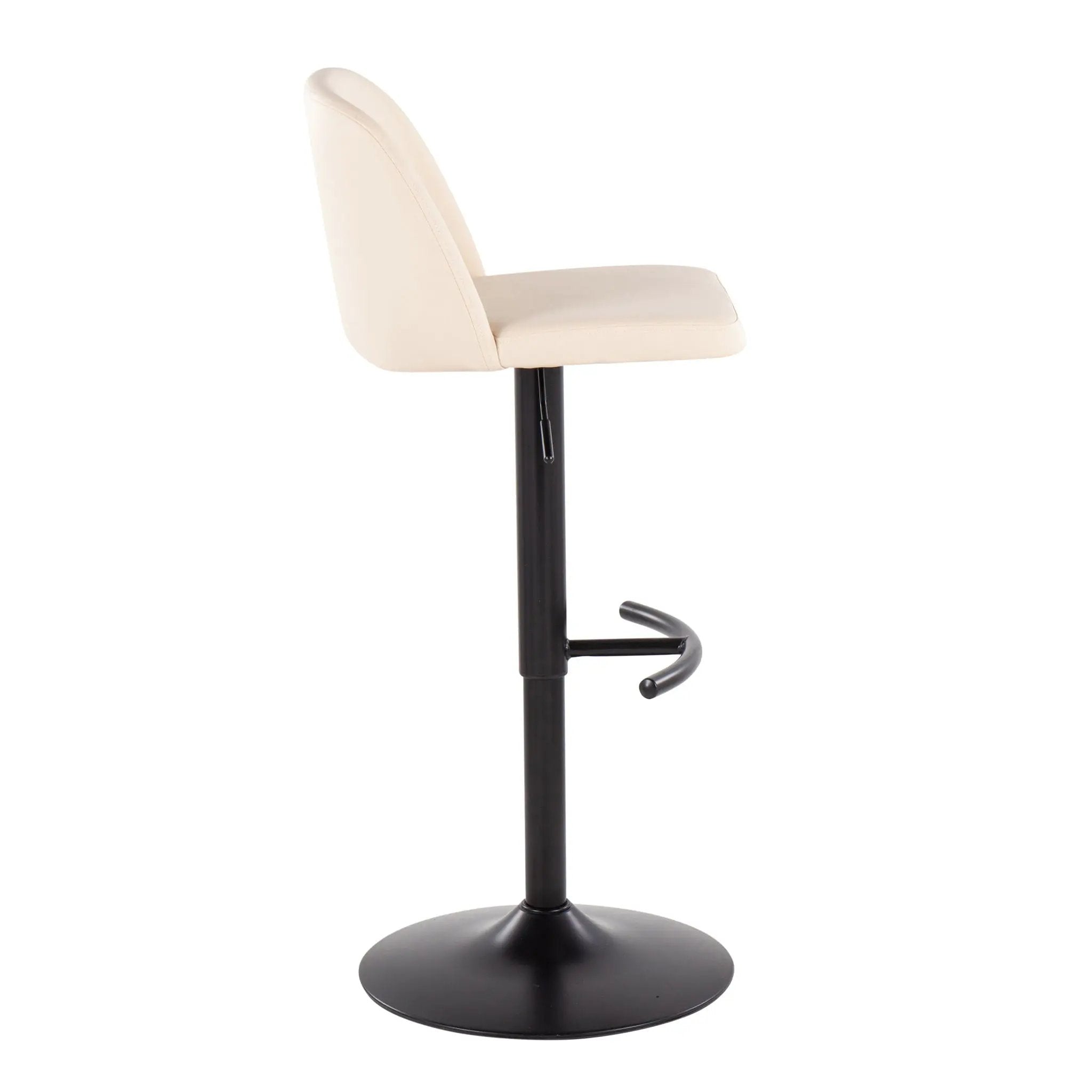 Toriano - Contemporary Adjustable Bar Stool With Rounded T Footrest (Set of 2) by Unique Piece Furniture
