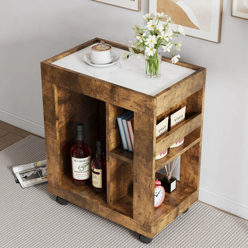 Mid-century Modern Style Movable Side Cabinet by HouseOfZazla