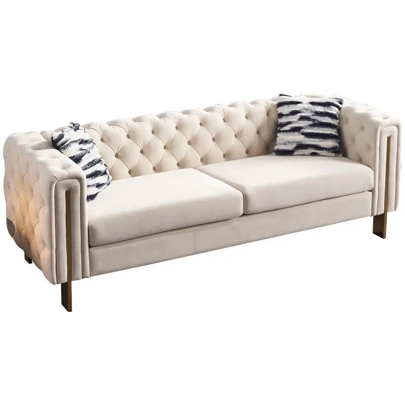 Chesterfield - Modern Tufted Living Room Sofa, 84.25''W Couch by Unique Piece Furniture