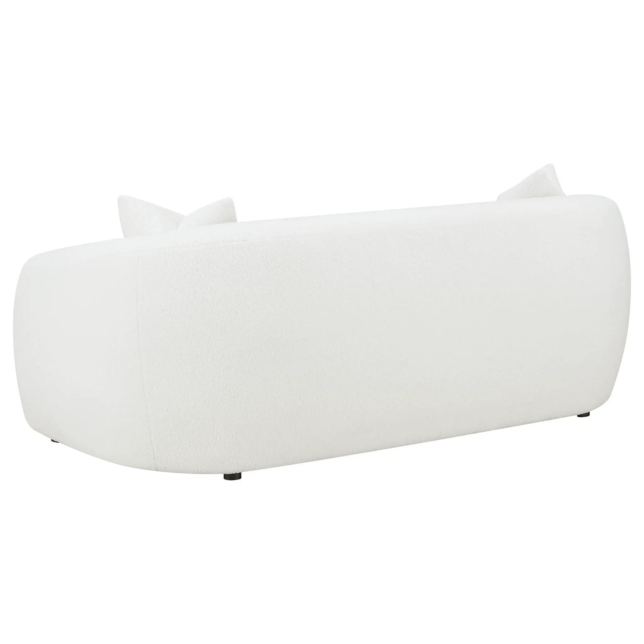 Isabella Faux Sheepskin Upholstered Sofa Natural by Unique Piece Furniture
