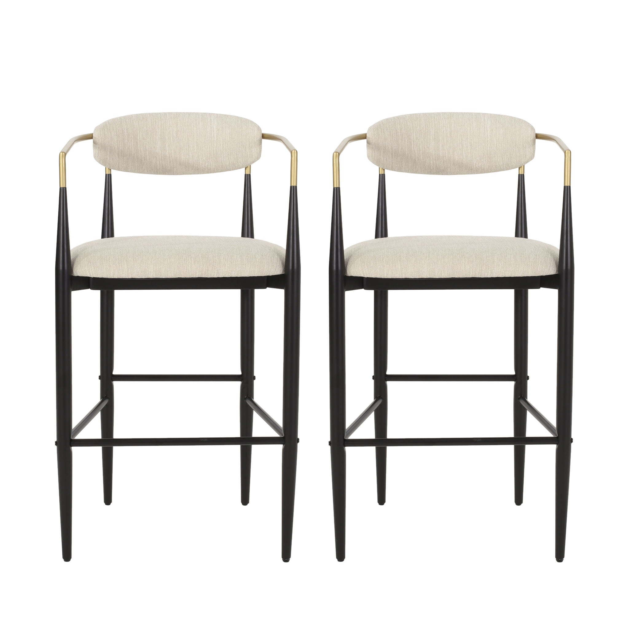 Upholstered Bar Stools With Backs For Kitchen Island (Set of 2) by HouseOfZazla