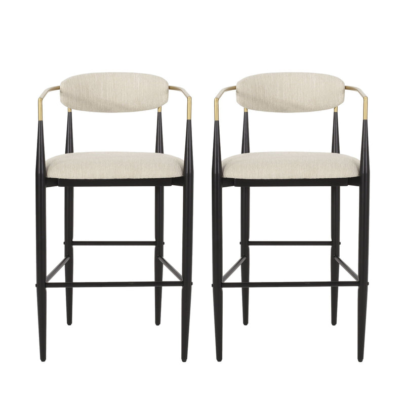 Upholstered Bar Stools With Backs For Kitchen Island (Set of 2) by HouseOfZazla