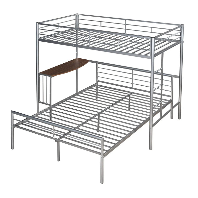Bunk Bed With Desk, Ladder And Quality Slats For Bedroom