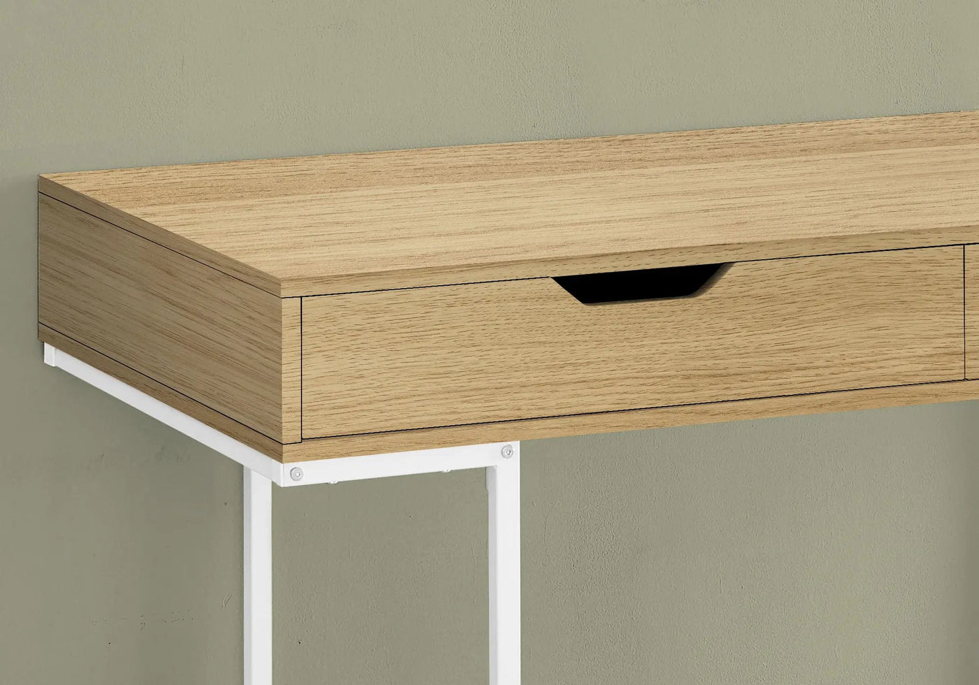 Computer Desk For Home Office, Storage Drawers, Marble Look Contemporary & Modern by HouseOfZazla