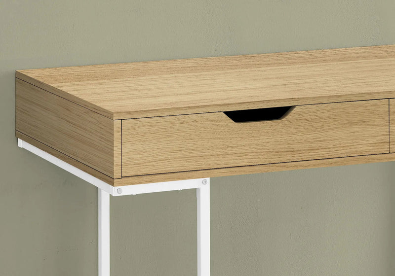 Computer Desk For Home Office, Storage Drawers, Marble Look Contemporary & Modern by HouseOfZazla