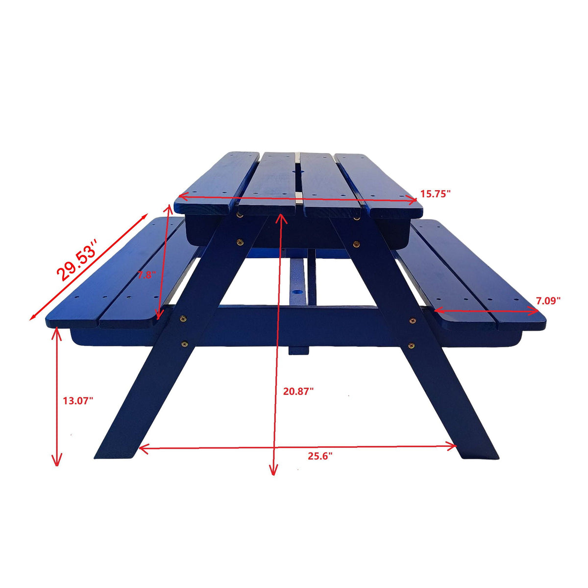 Solid Wood Children's Dining Table and Chairs Set with Multi-Functional Use - Blue or Light Brown, photo 12 of 16