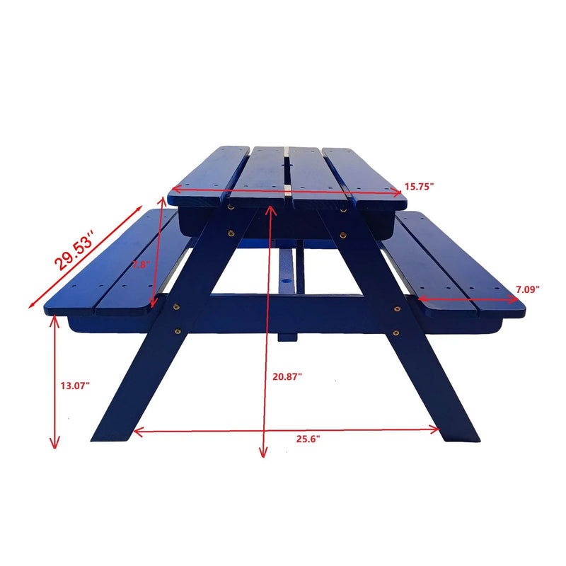 Durable Solid Wood Children's Dining Table And Chairs Set, Multi-Functional by HouseOfZazla