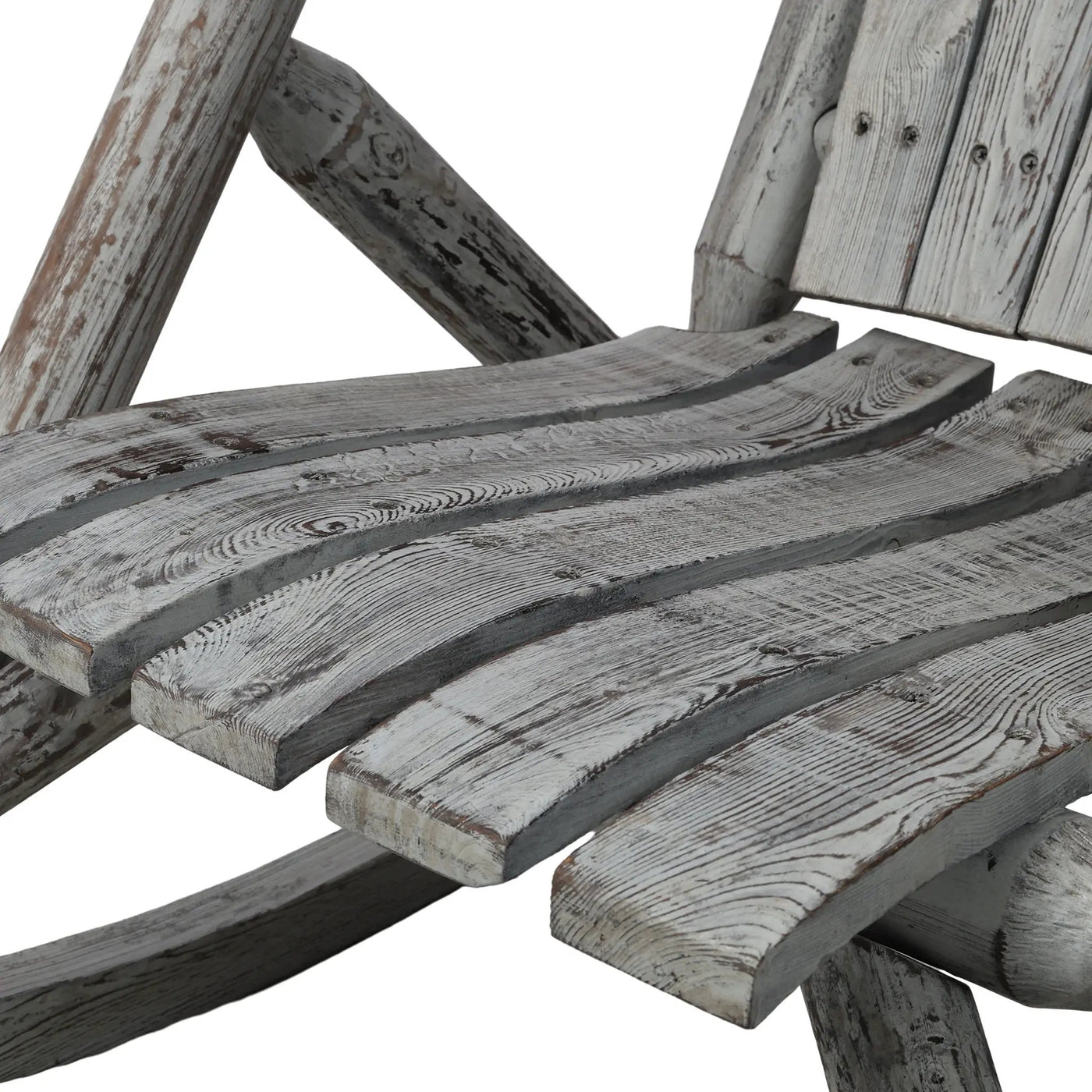 Durable Wooden Porch Rocker, Fir Log Rocking Chair by HouseOfZazla