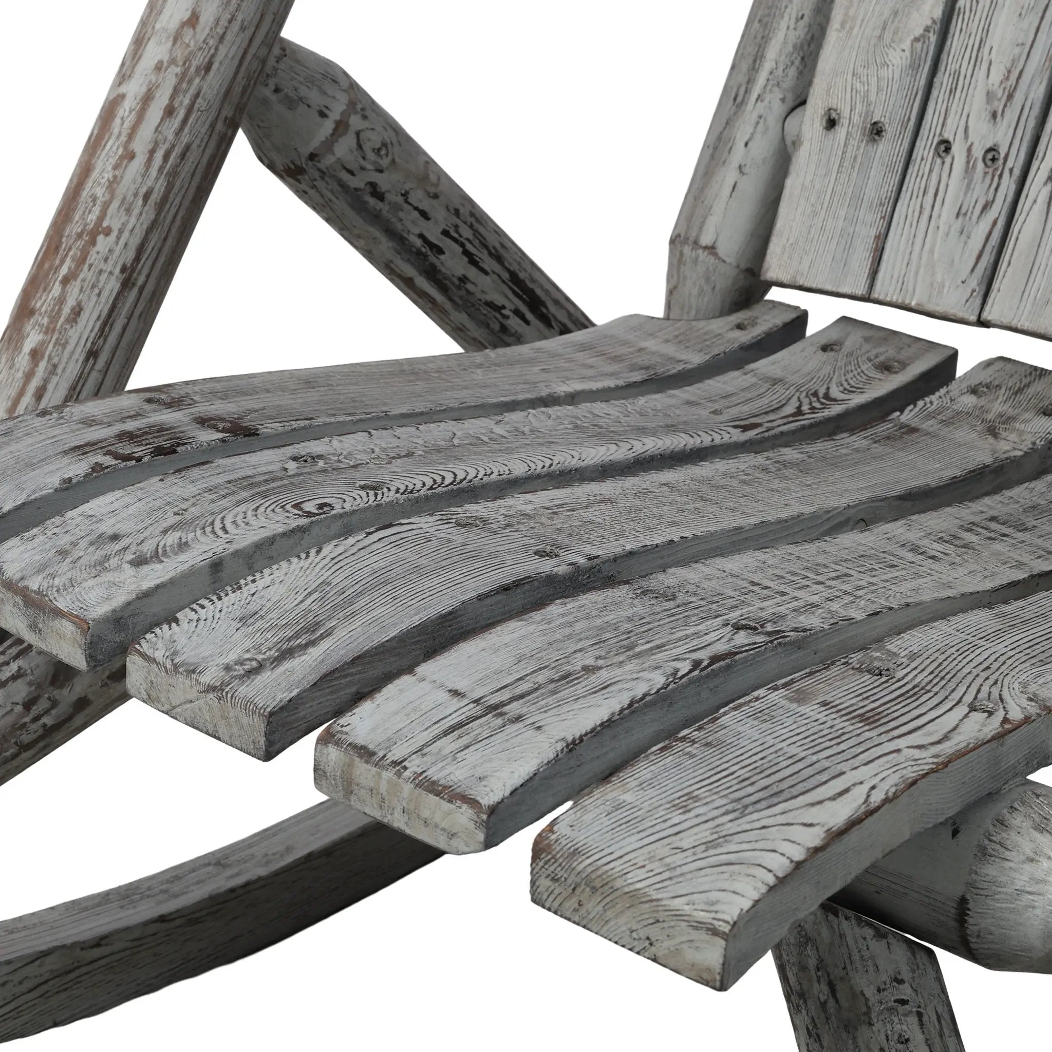 Durable Wooden Porch Rocker, Fir Log Rocking Chair by HouseOfZazla