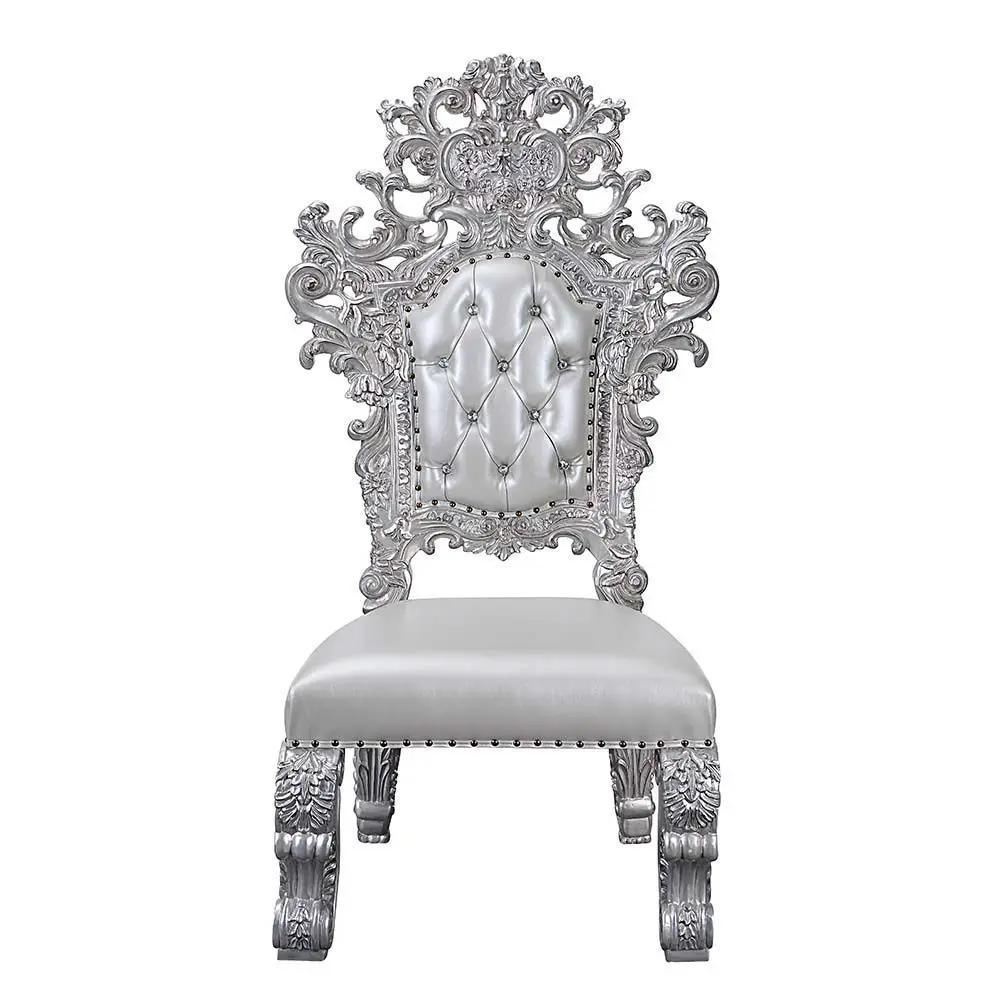 Valkyrie - Side Chair (Set of 2) - Synthetic Leather & Antique Platinum by Unique Piece Furniture