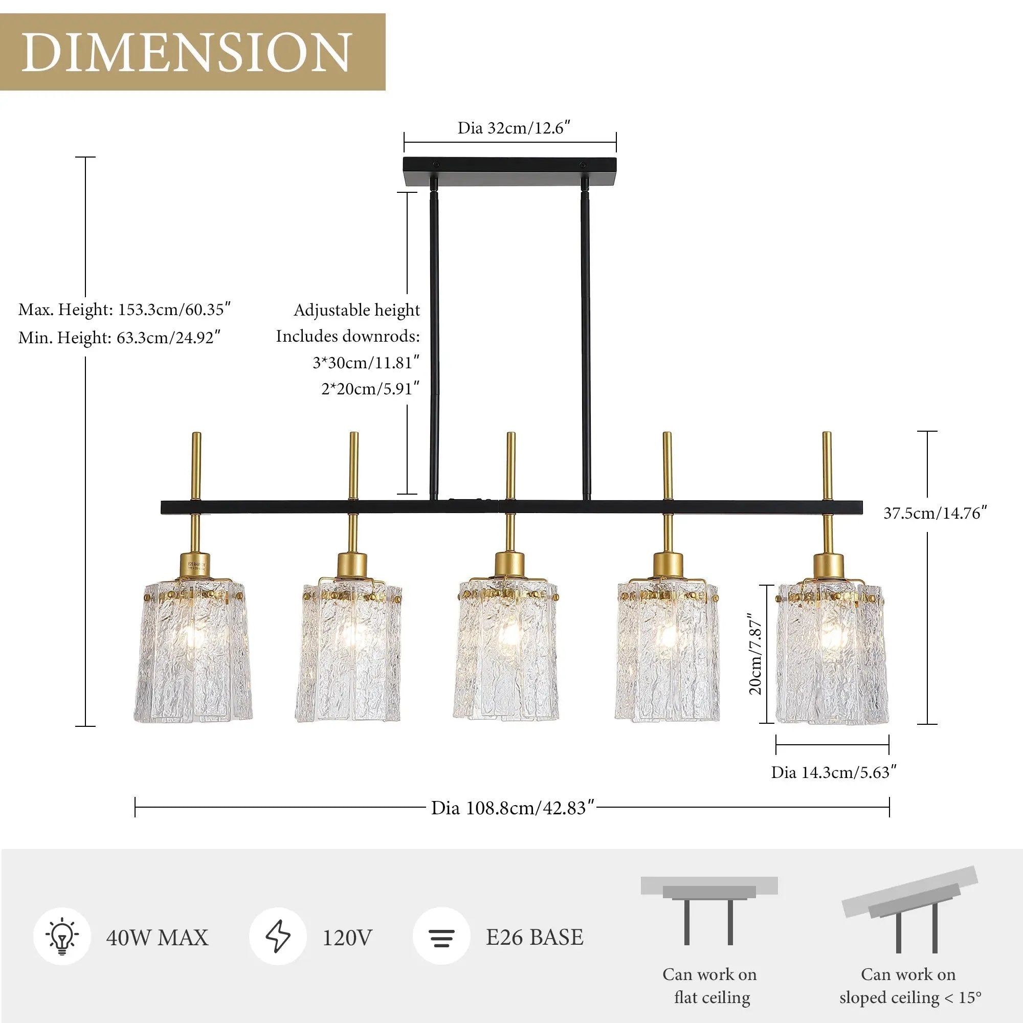 Modern Farmhouse 5-Light Dining Room Chandelier by HouseOfZazla