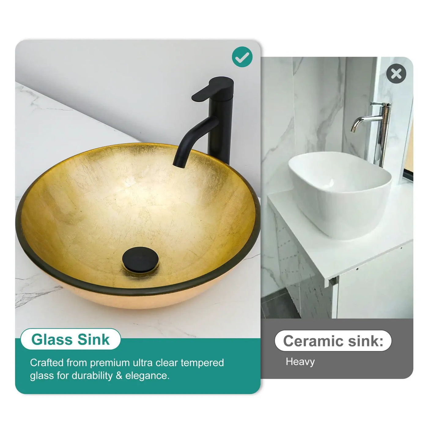 Vessel Sink With Faucet And Pop-Up Drain by HouseOfZazla