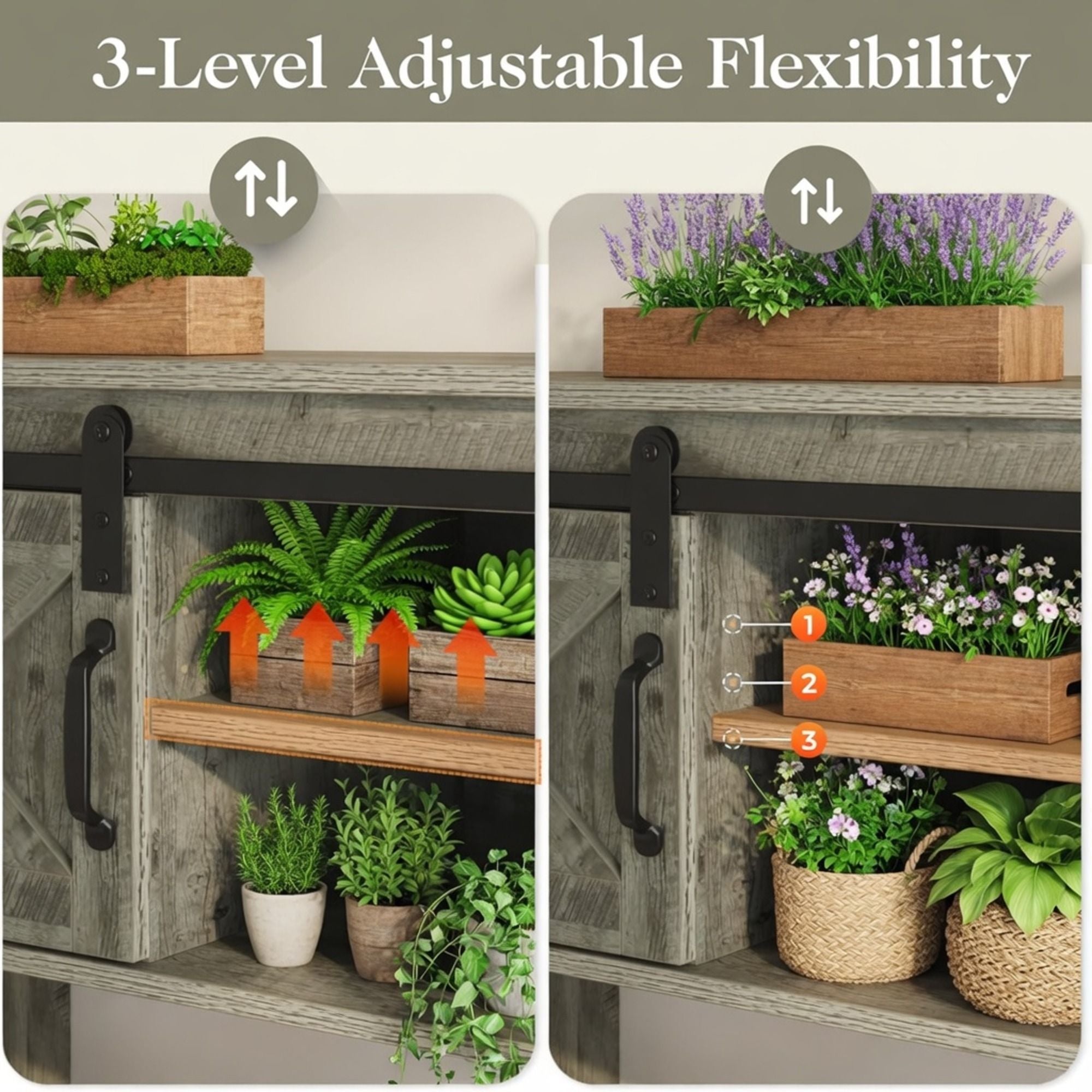 Farmhouse Entryway Table With Sliding Barn Door by HouseOfZazla