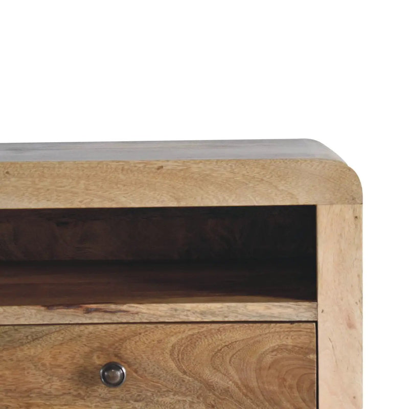 Chunky Floating Bedside, 1-Drawer, 1 Open Slot, Oak-ish by HouseOfZazla