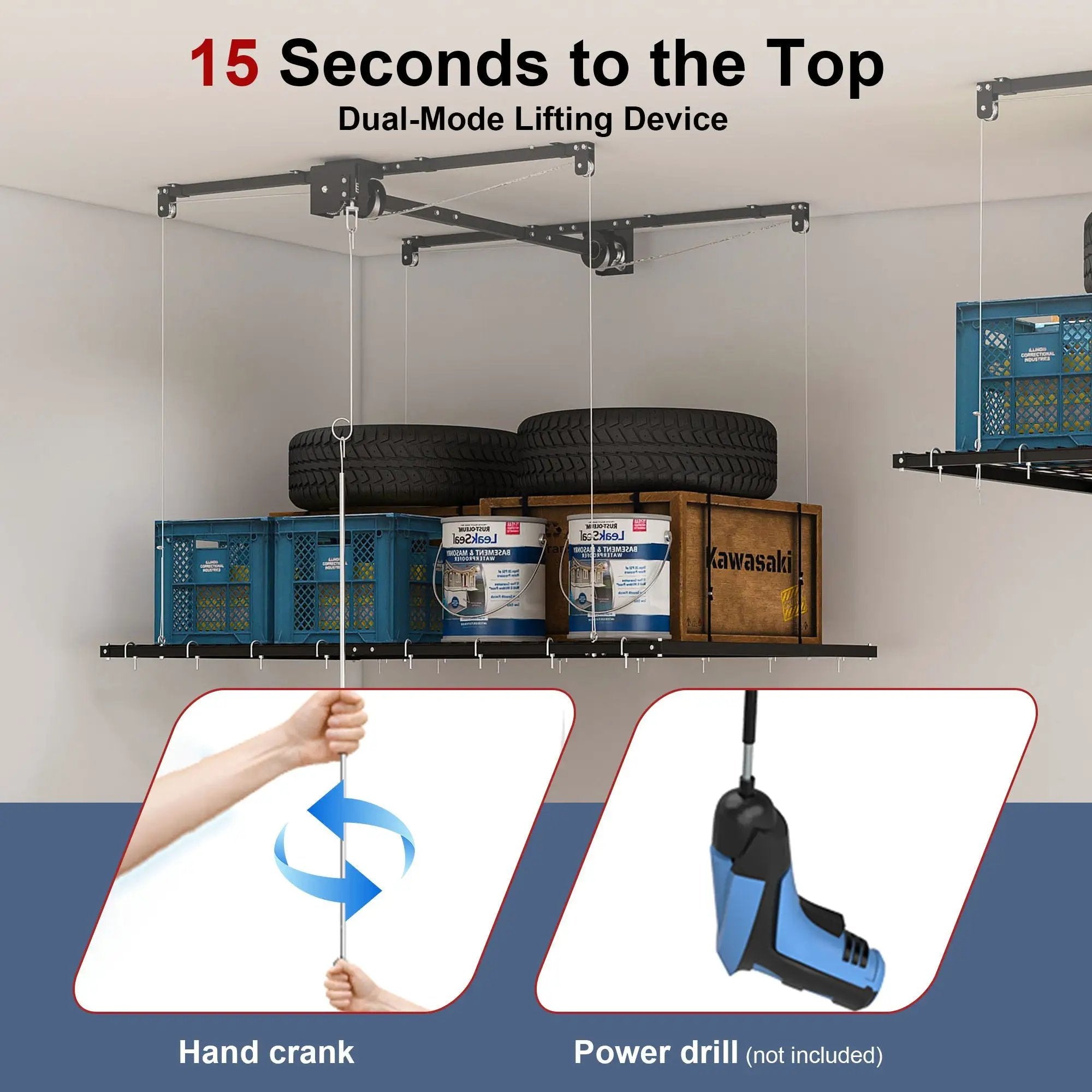 Overhead Garage Storage Rack by HouseOfZazla