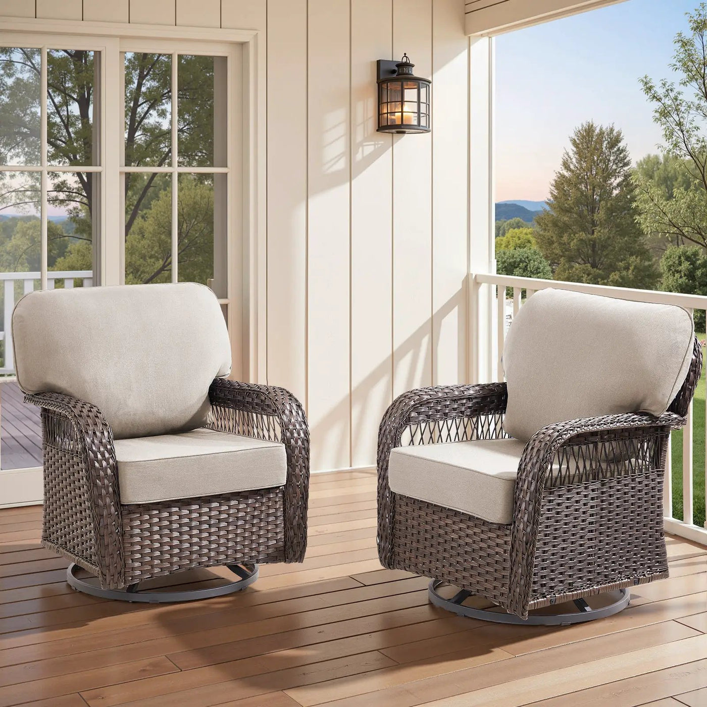 Outdoor Glider Chairs Set of 2 by HouseOfZazla