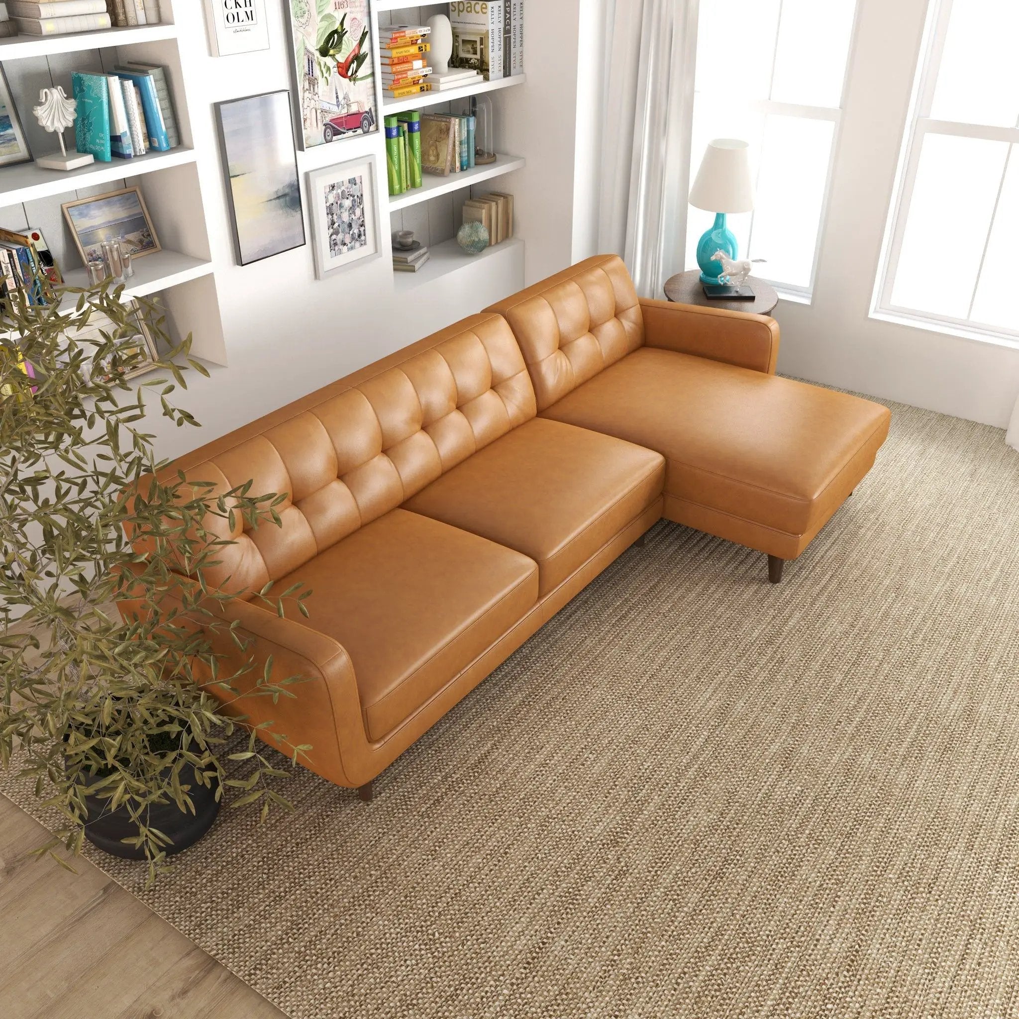 Allison - Mid-Century Modern Sectional Sofa Chaise by HouseOfZazla