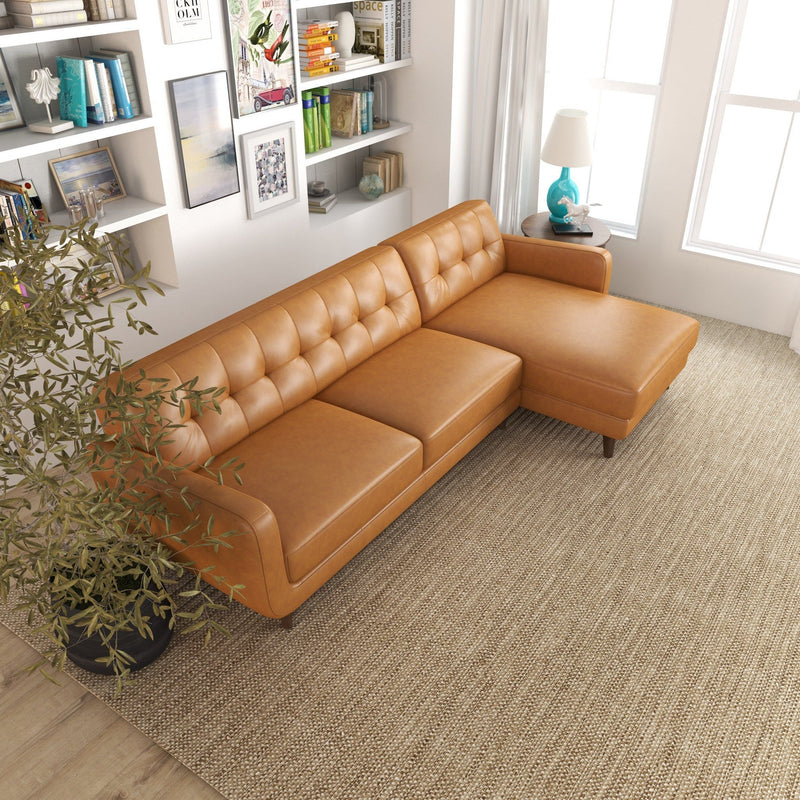 Allison - Mid-Century Modern Sectional Sofa Chaise by HouseOfZazla