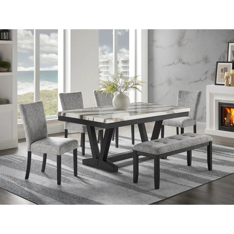 Panda - Dining Table And Trestle Base - Black by HouseOfZazla