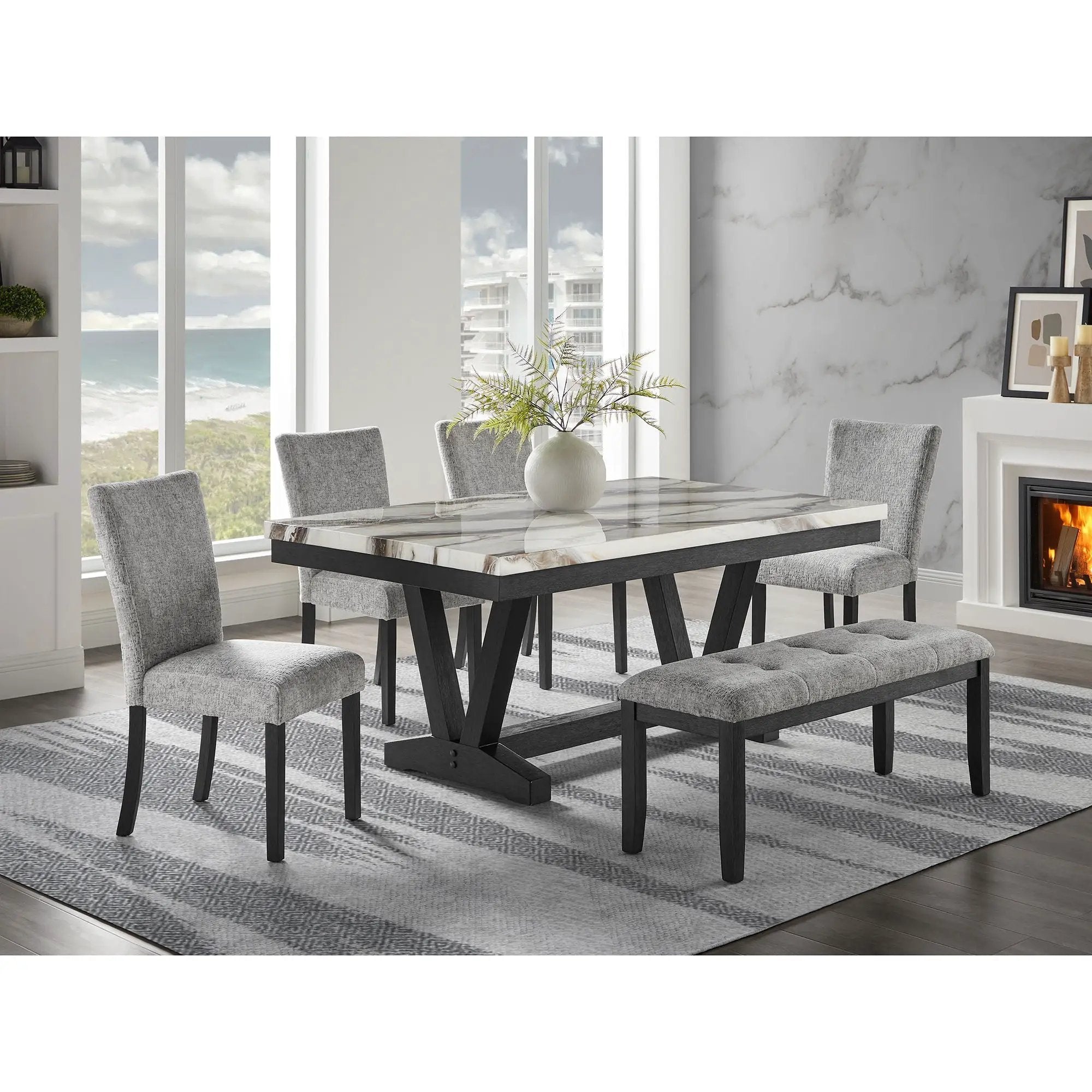 Oceanic - Dining Bench - Gray by HouseOfZazla