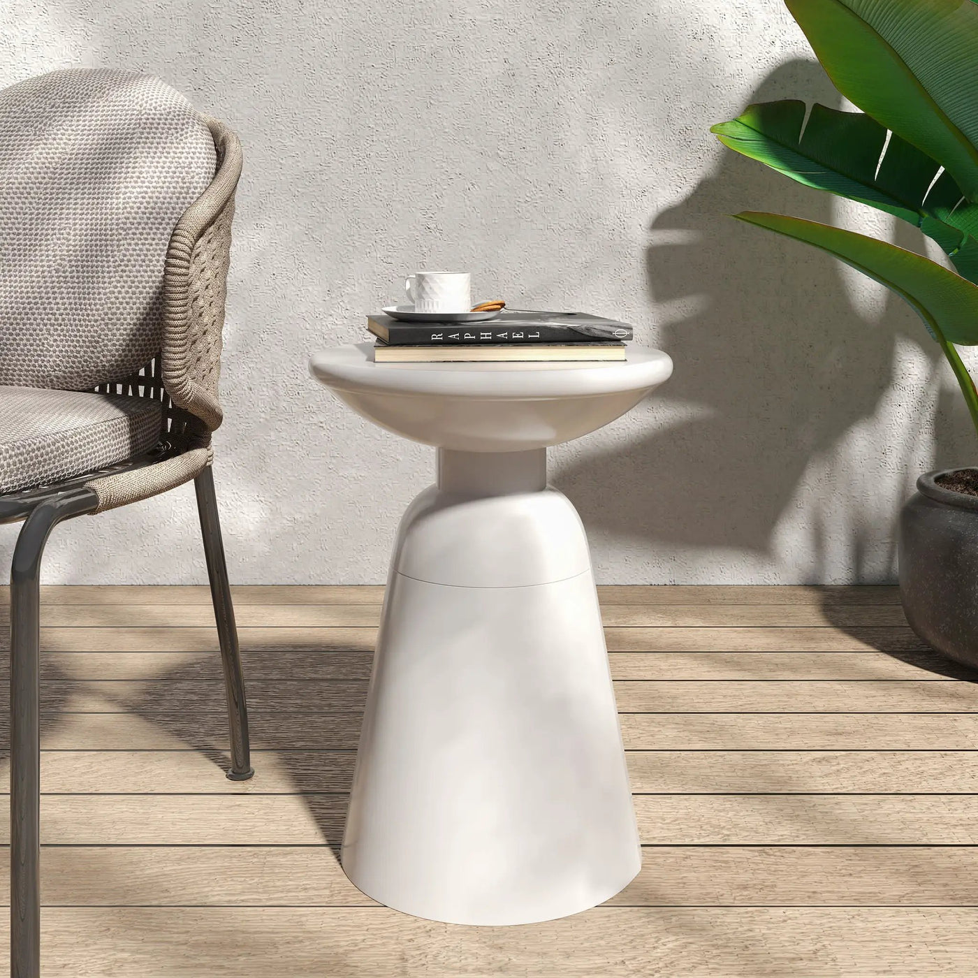 Outdoor Modern Metal End Large Table by HouseOfZazla