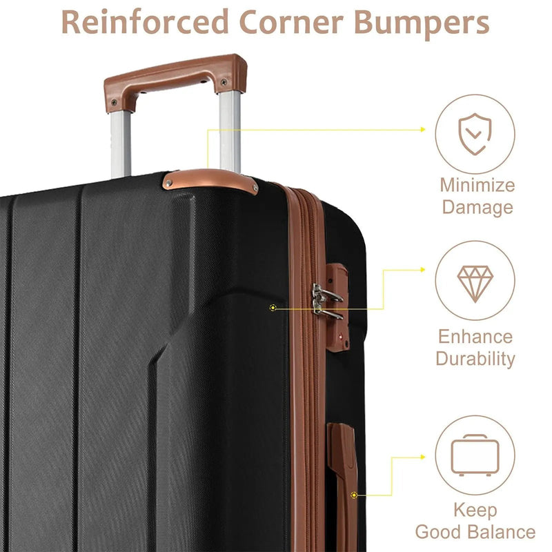 Lightweight Durable ABS Hardshell Luggage - 24 Inch by HouseOfZazla
