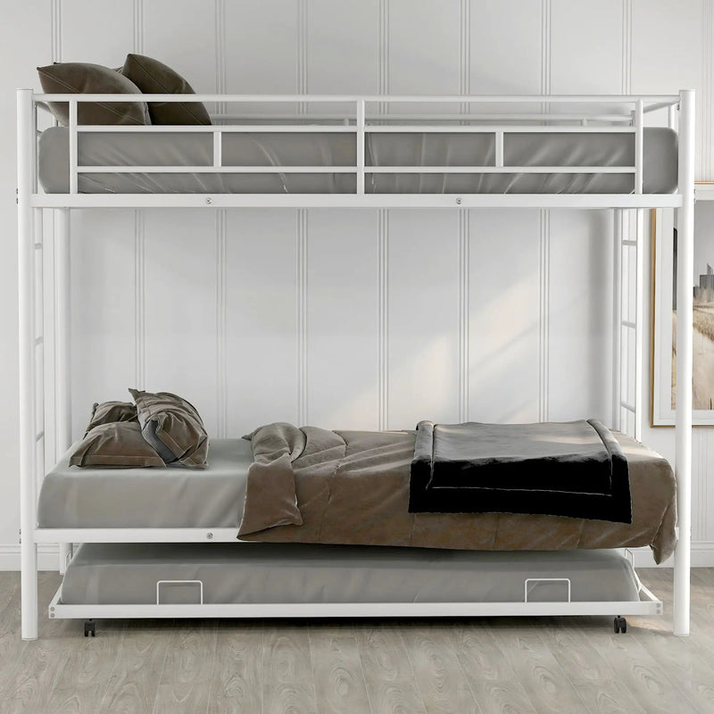 Twin Over Twin Bunk Bed With Trundle by HouseOfZazla