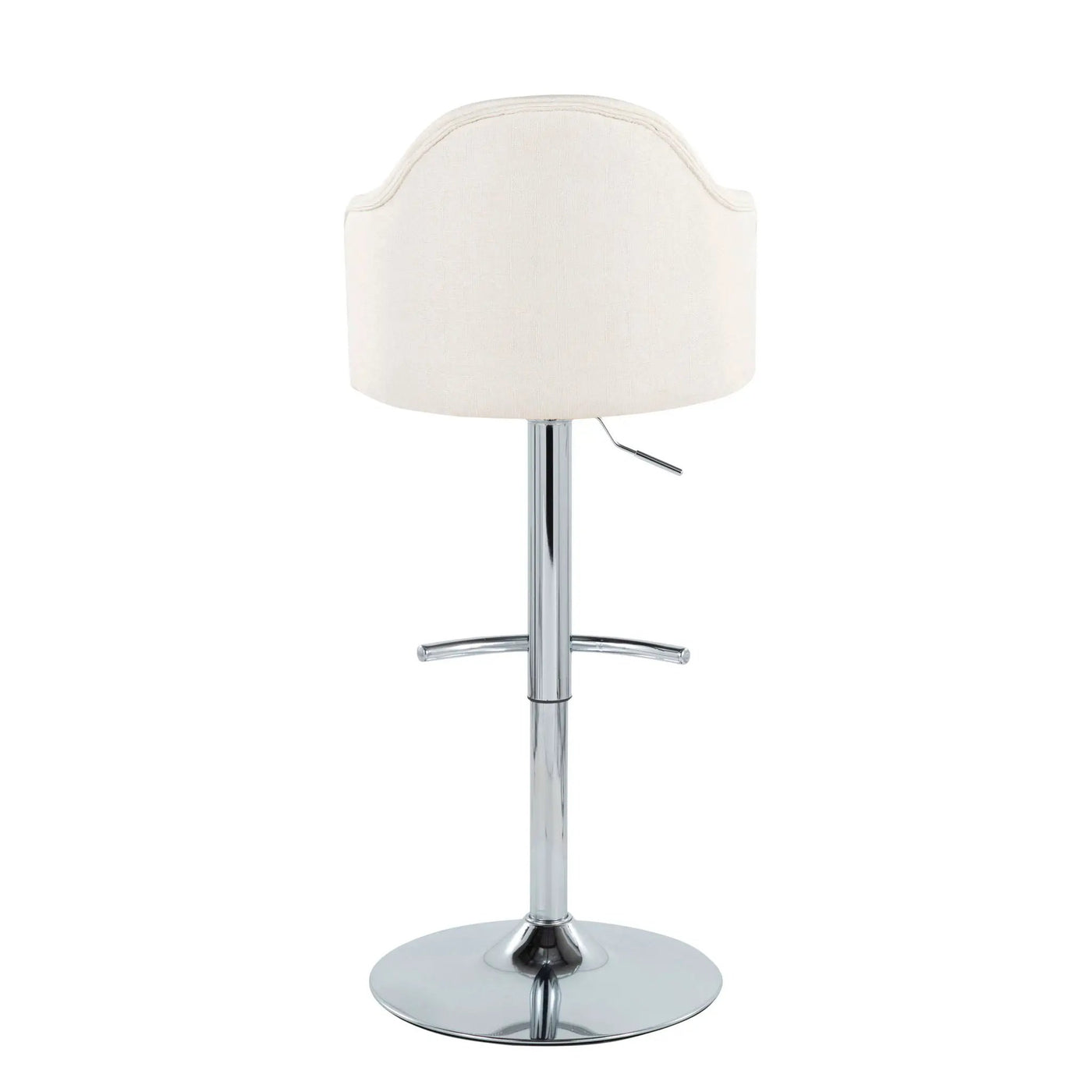 Ahoy - Contemporary Adjustable Barstool With Swivel With Rounded T Footrest (Set of 2) by HouseOfZazla