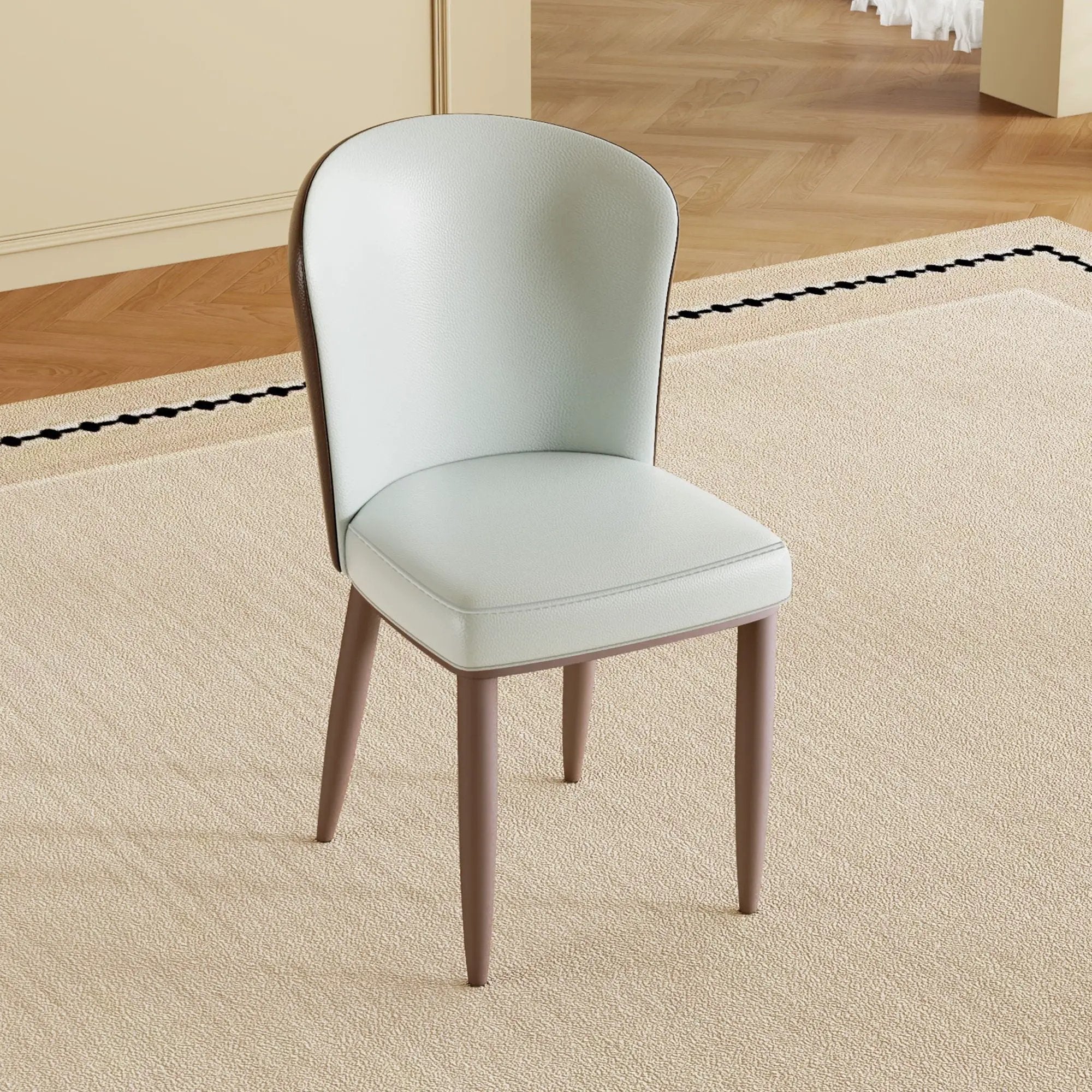 Dining Chair With Carbon Steel Legs, Comfortable Seating, (Set of 2) - White by Unique Piece Furniture