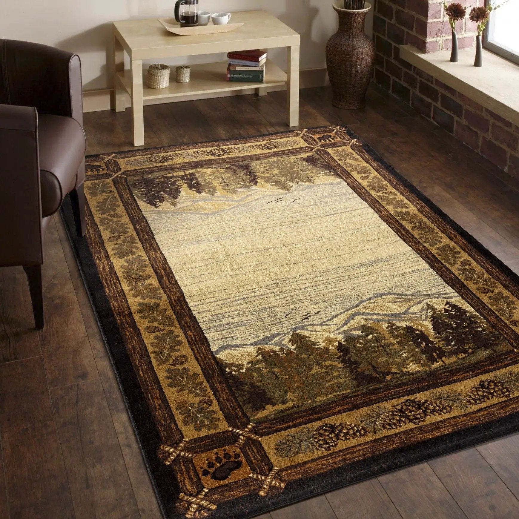 Nature's Nest - GC_CBL3009 Lodge Area Rug by HouseOfZazla